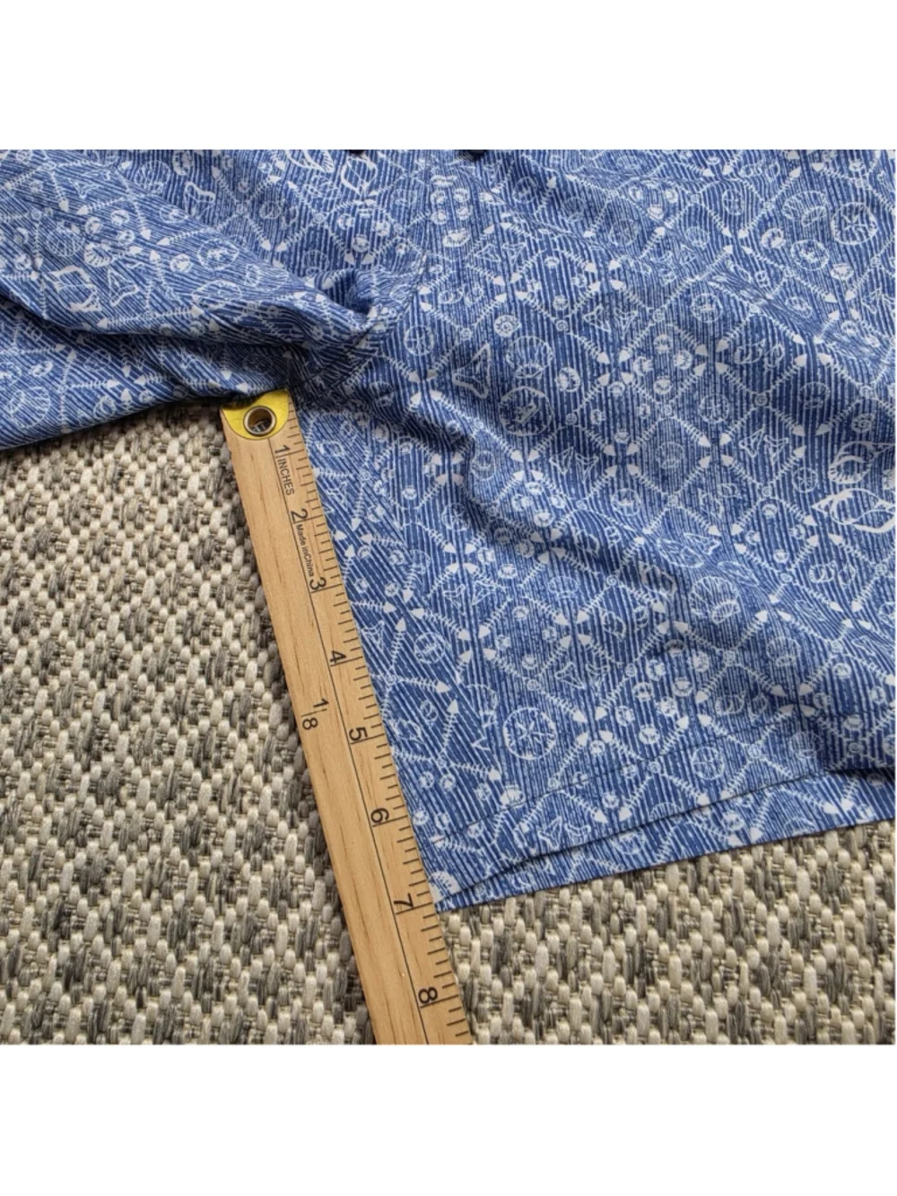 Peter Millar Seaside Swim Trunks Mens 2XL Blue Gingham Check Board Shorts Lined
